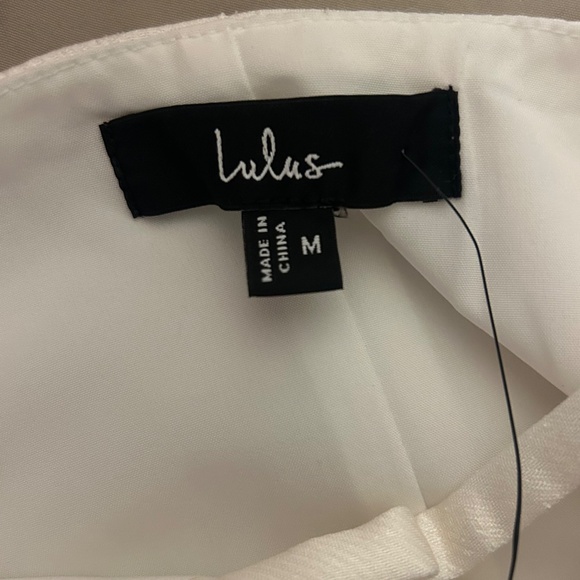 Lulus Sophisticated Selection White Sleeveless Backless Mini Dress - Size M - Picture 2 of 6